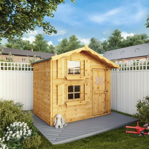 Mercia Wooden Double Storey Playhouse with Assembly 7 x 5ft Wickes