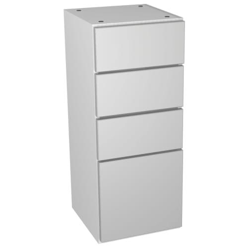 Wickes Vienna Grey 4 Drawer Storage Unit 300 x 735mm