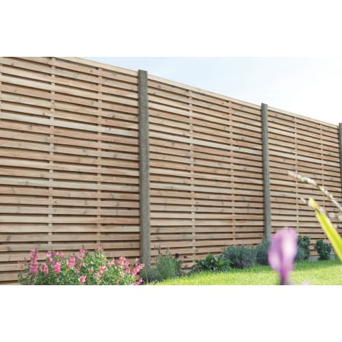 Slatted fence store panels