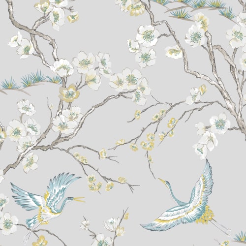 blue floral wallpaper uk