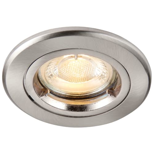 Saxby GU10 Satin Nickel Fire Rated Cast Fixed Downlight 50W