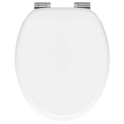 Project Source Wood White Round Toilet Seat