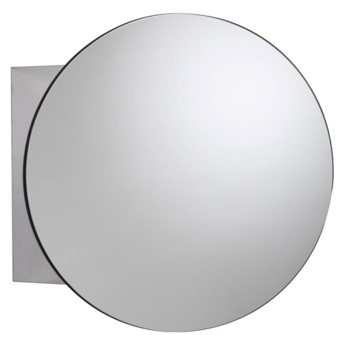 Croydex Severn Circular Mirrored Bathroom Cabinet 500 x 500mm