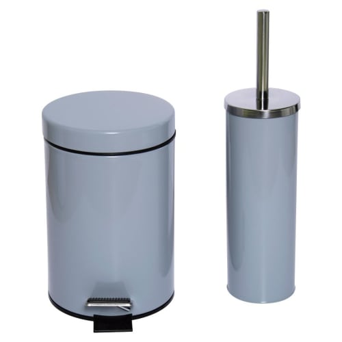 Bathroom bin and on sale toilet brush set