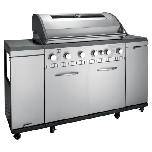 Landmann Rexon cooK 6.1 Gas BBQ Stainless Steel Wickes