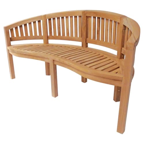 Charles Bentley 3 Seater Teak Wooden San Diego Garden Bench