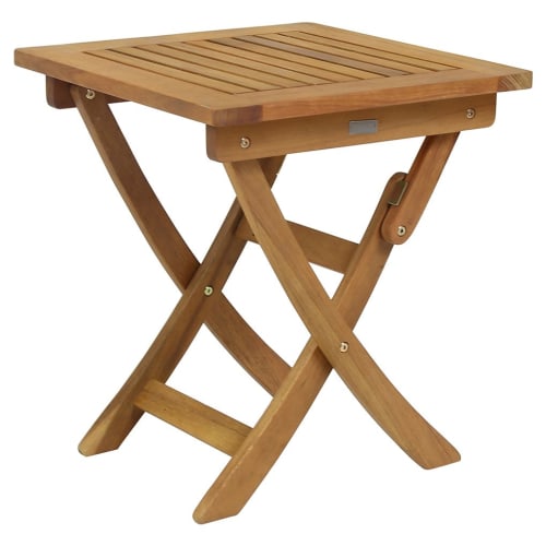 Charles Bentley FSC Eucalyptus Small Folding Garden Side Table Wickes