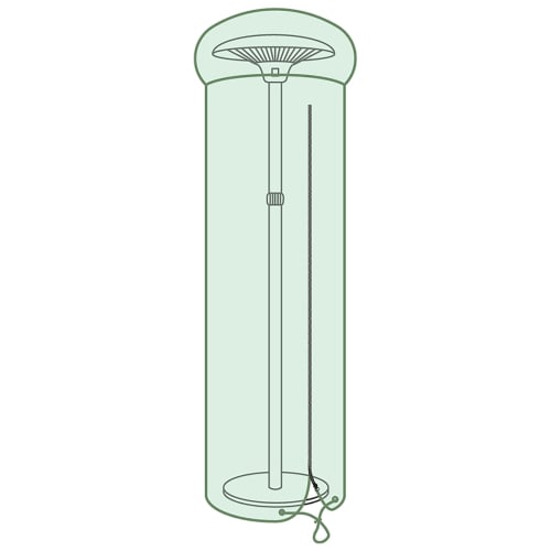 Charles Bentley Tarpaulin Garden Patio Heater Cover Green