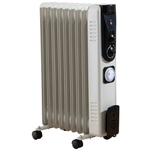 Oil filled clearance room heater