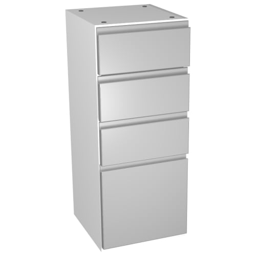 Wickes Hertford Dove Grey 4 Drawer Storage Unit 300 x 735mm