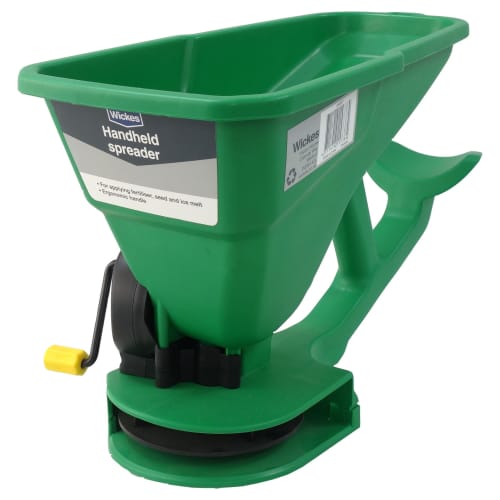 Hand held sale grass seed spreader