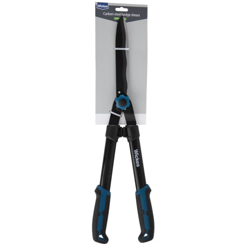 Wickes Carbon Steel Hedge Shears with Curved Cutting Edges