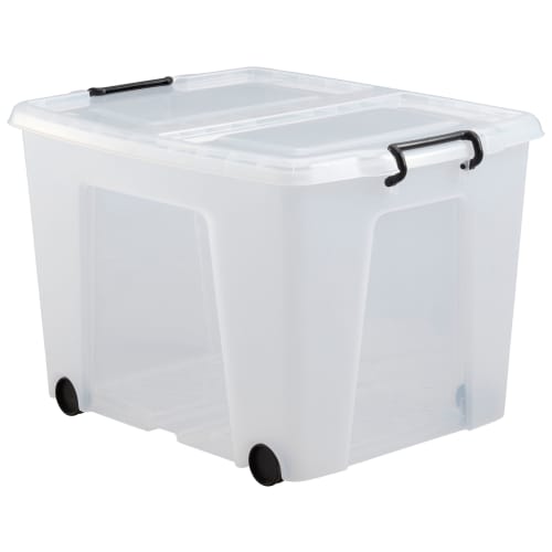 Plastic storage boxes with wheels discount
