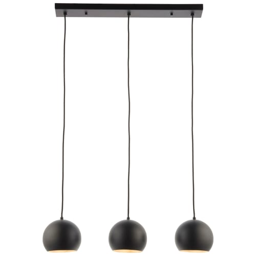 Black three on sale light pendant
