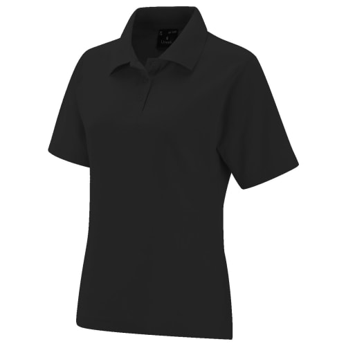 Women's fitted black polo shirts outlet