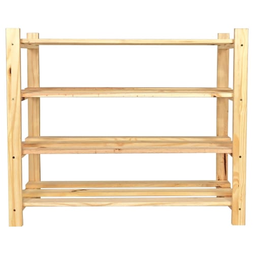 Wickes 4 Tier Pine Shoe Rack 800mm Wickes