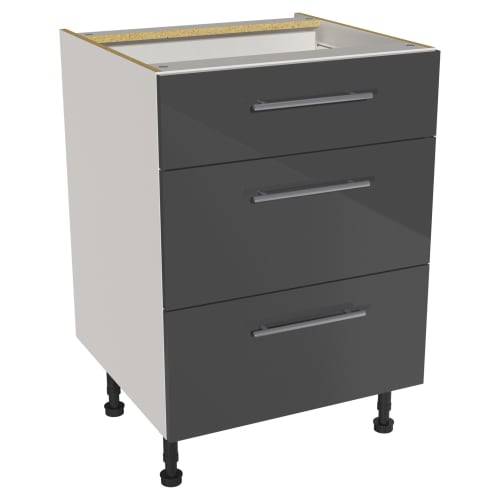 Orlando Dark Grey Drawer Unit 600mm
