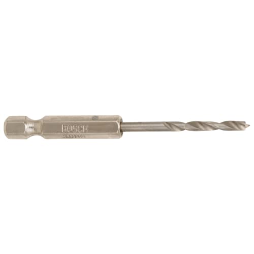 Bosch 2608595519 Hex Shank HSS Brad Point Wood Drill Bit 3 x