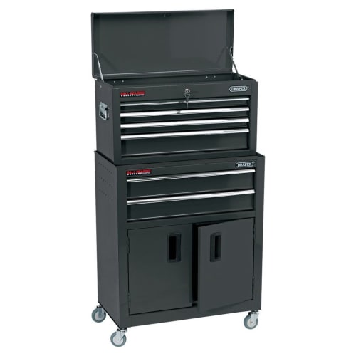 Draper RCTC6 BK 24in Combined Roller Cabinet and Tool Chest with 6