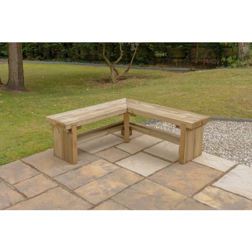 Forest Garden Double Corner Sleeper Bench 1.2m Wickes