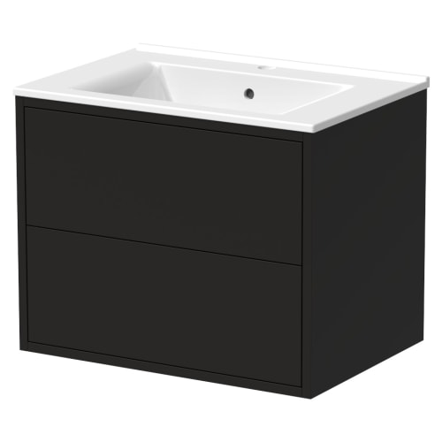Wickes Tallinn Graphite Push To Open Vanity Unit Basin 650 x