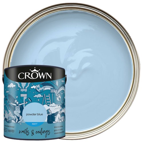 Crown Matt Emulsion Paint - Powder Blue - 2.5L