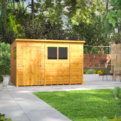 Power Sheds 10 x 8ft Pent Shiplap Dip Treated Shed Wickes