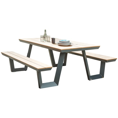 Norfolk Leisure Wembley Anthracite Grey Picnic Bench Wickes