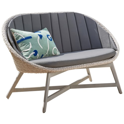 Norfolk Leisure Chedworth Curved Bench Rattan Set Wickes