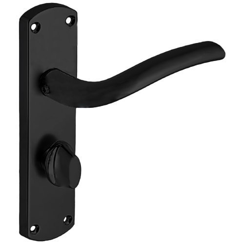 Goodrich Matt Black Lever Bathroom Door Handle 1 Pair Wickes