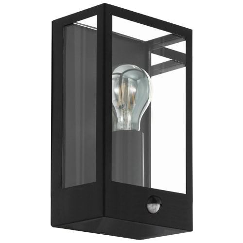 Eglo Alamonte Outdoor Wall Light with Sensor Black Wickes