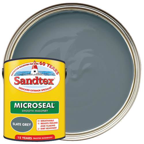 Sandtex Ultra Smooth Masonry Paint - Slate Grey - 5L | Wickes.co.uk