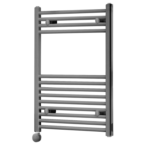 Towelrads Richmond Anthracite Electric Thermostatic Towel Radiator - 691 x  450mm | Wickes.co.uk