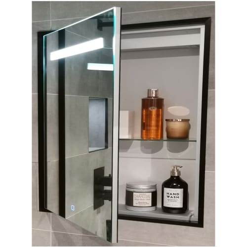 Black mirrored deals medicine cabinet