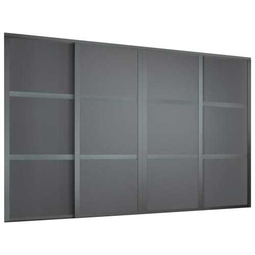 Spacepro Shaker 4 Wardrobe Door Kit Carini Walnut Framed 4x 3