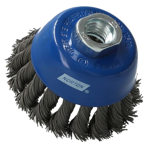 Twisted wire cup shop brush