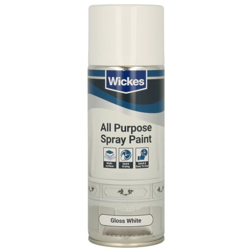 Gloss white spray paint discount