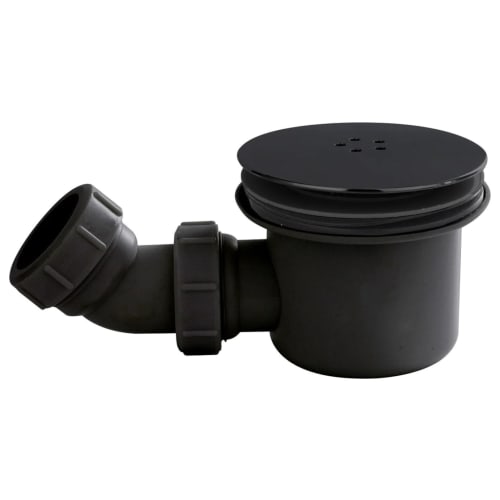 Nuie Fast Flow Black Shower Waste 90mm