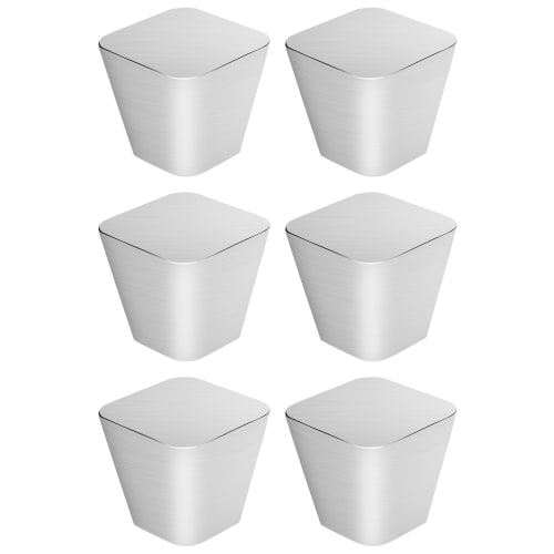 25 Pack Knobelite 2 Inch Stainless Steel Square Corner Bar Cabinet Handles Nickel Brused Cabinet Knobs 1/2 In Width Single Hole T Knob