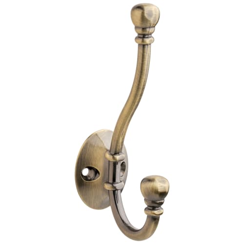 Wickes Ball End Hat Coat Hook Antique Brass - Main Image