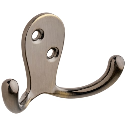 Wickes Antique Brass Double Robe Hook Pack of 2 Wickes