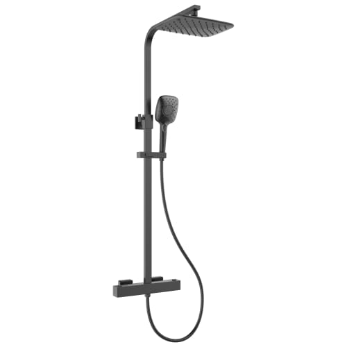 Wickes Supremo Thermostatic Mixer Shower - Matt Black | Wickes.co.uk