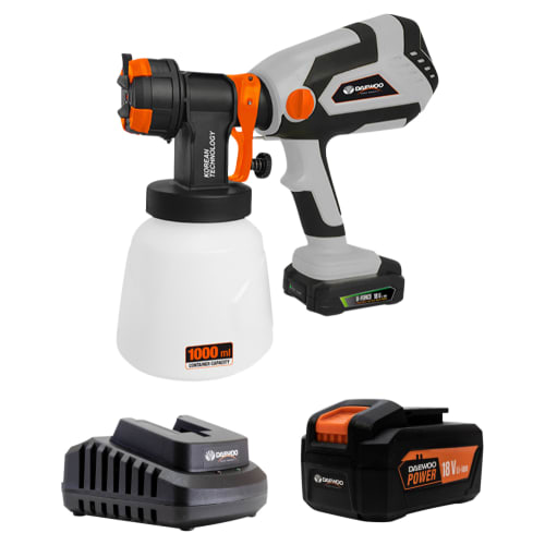 Daewoo DALPG18 1 4B1C1 U Force Li ion 1 x 4.0Ah Cordless Paint Fence Spray Gun 18V Wickes