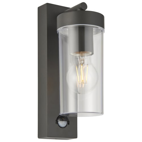 Saxby IP44 Derwent PIR Wall Light Anthracite Grey Wickes