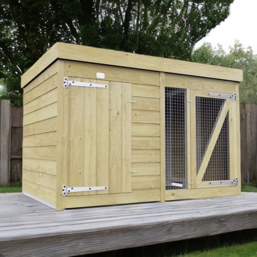 DIY Sheds Timber Dog Kennel And Run x 4ft