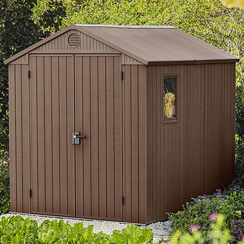 Keter Darwin Brown Garden Shed - 6 x 8ft | Wickes.co.uk