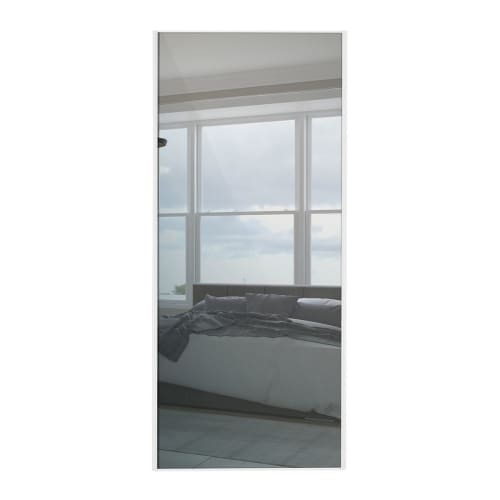 Spacepro Sliding Wardrobe Door White Framed Mirror | Wickes.co.uk