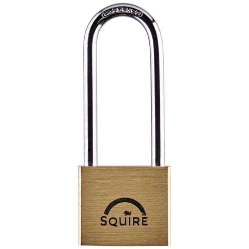 Squire LN4 2.5 Brass Lion Padlock Long Shackle 40mm Wickes