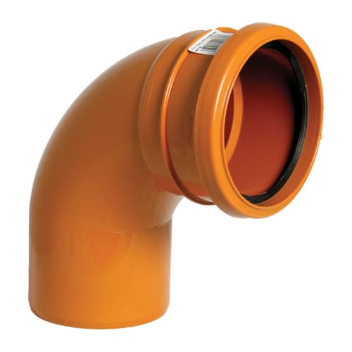 FloPlast 110mm Underground Drainage Bend Socket Spigot 87.5