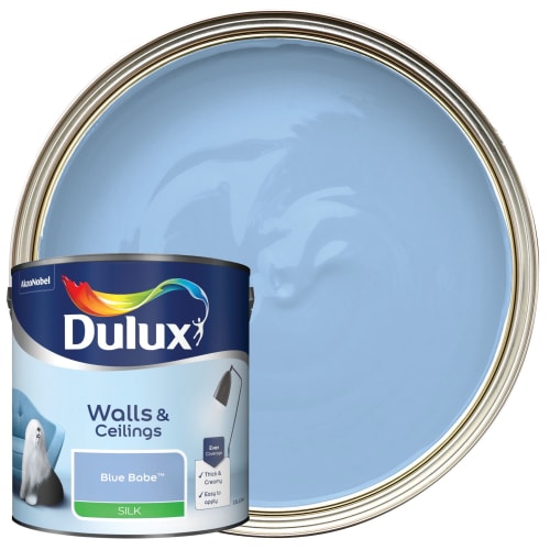 Dulux Silk Emulsion Paint Blue Babe 2.5L Wickes